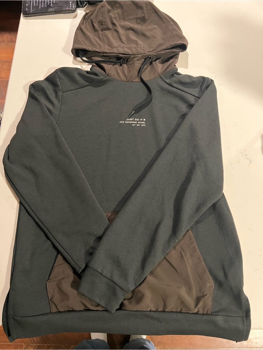 Nike Dri-FIT Hooded Pullover - Dark Olive
